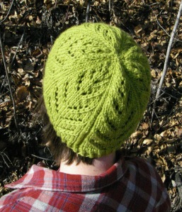 Dogwood hat from the top